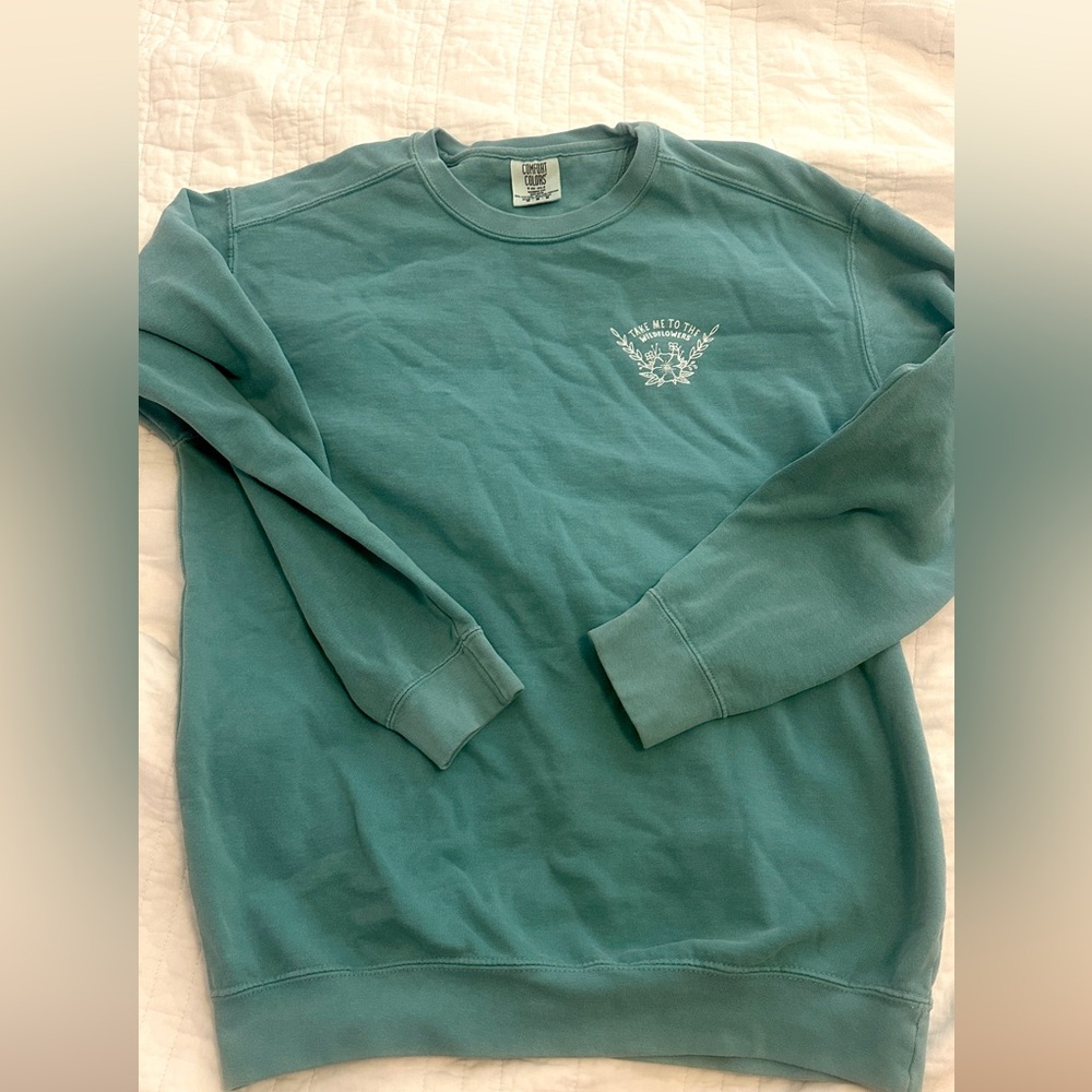 Vintage Soft Teal Crewneck Sweater unisex size medium